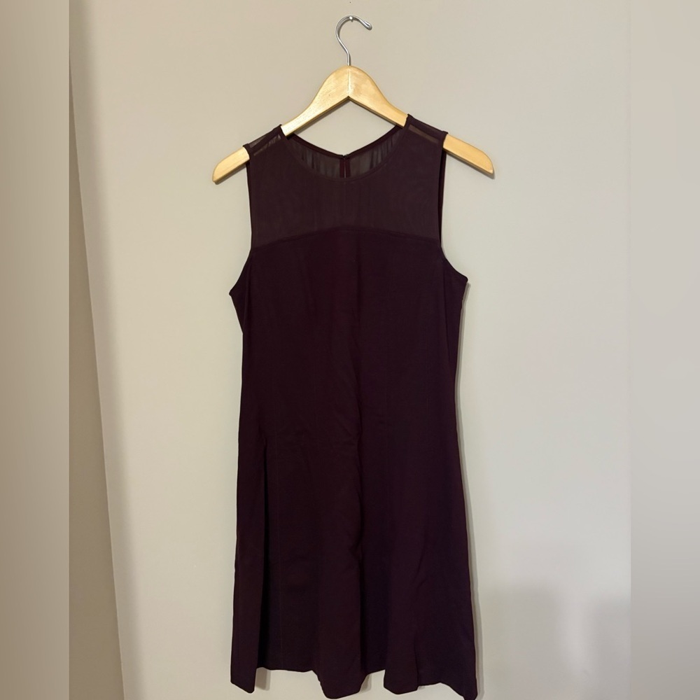 41 Hawthorn Medium Burgundy dress with sheer top